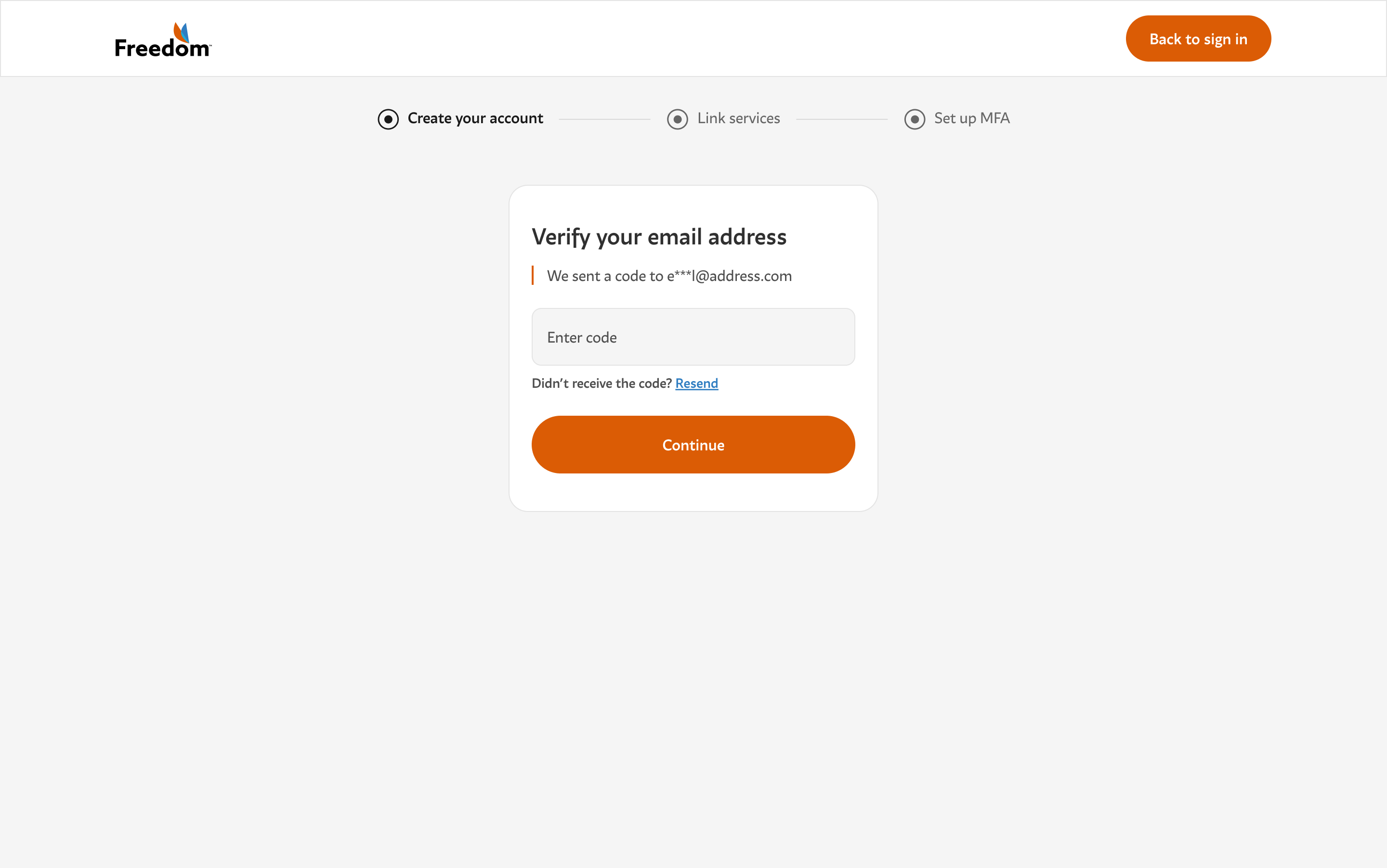 Screen asking whether you're an existing customer or a new customer, with two option cards.