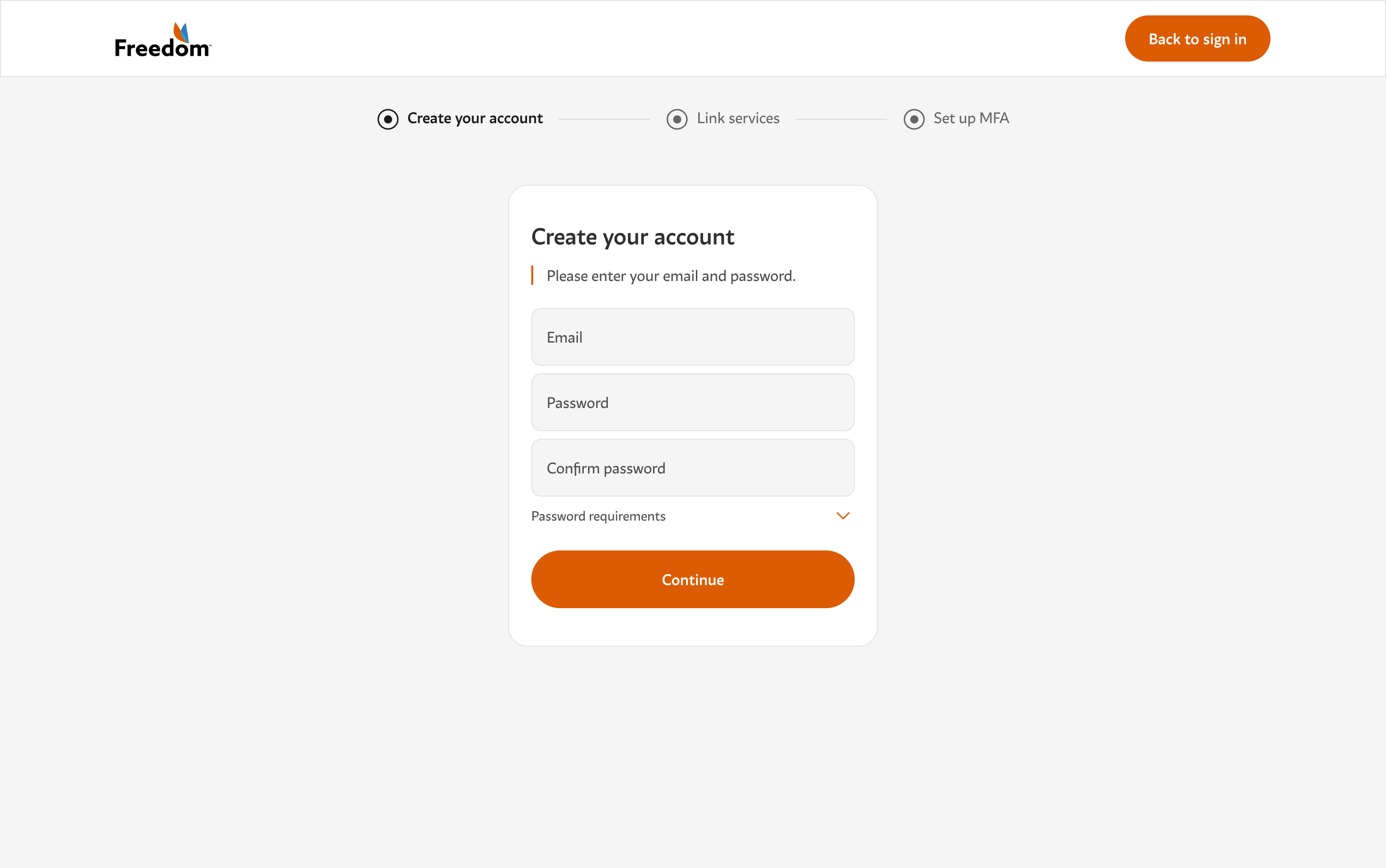 Verify your email address screen with an Enter code field.